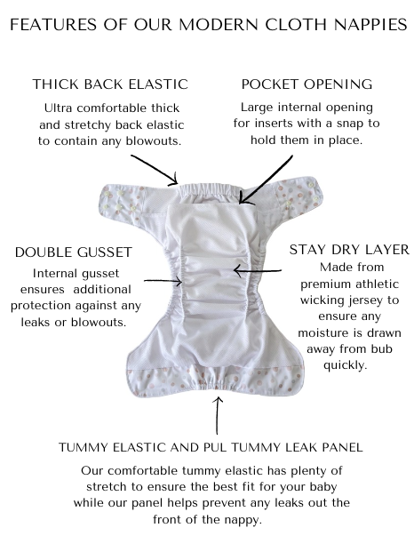 One Size Fits Bigger Cloth Nappy - Pixie Plaid